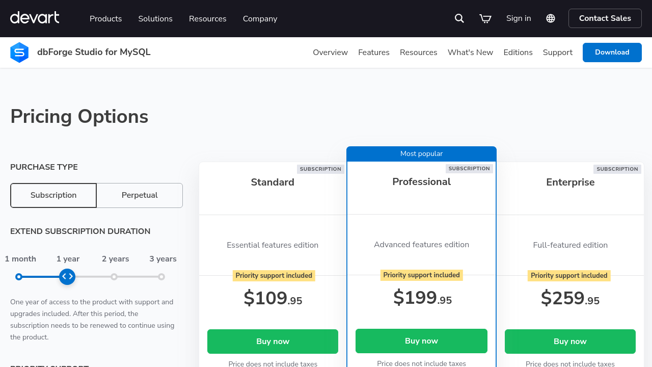 MySQL Data Access Components